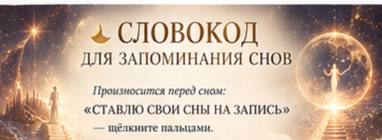 Кстати, есть отличный СЛОВОКОД для запоминания снов ⬆️