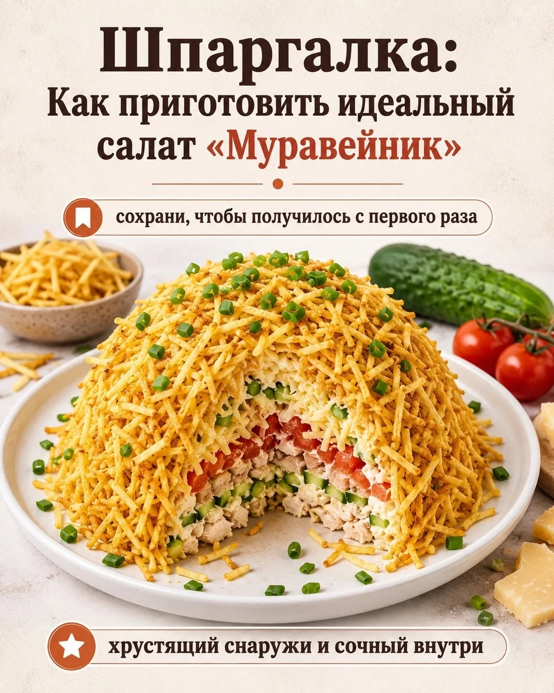 Салат «Муравейник» 🥗