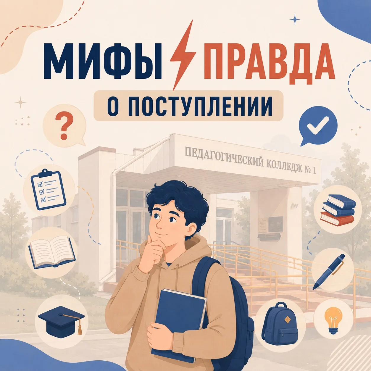 ✔️Разбираем мифы о процессе поступления 

Поступление — это перемены, а перемены часто пугают. Возни