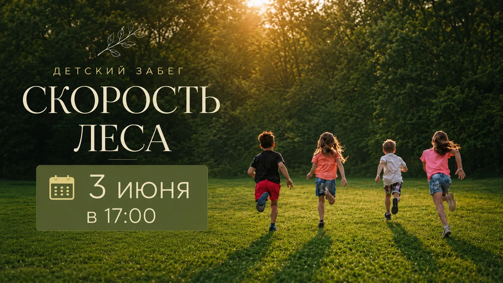 🏃‍♂️ Большой детский забег «Скорость леса» в честь Всемирного дня бега!

Главная цель нашего марафо