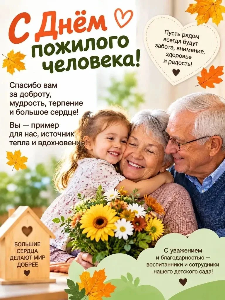 👵👴 С Днём пожилого человека — праздником мудрости и доброты! 🍁