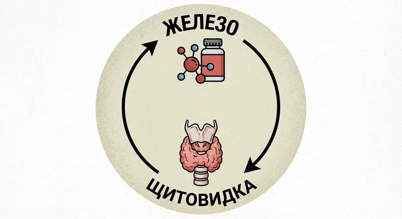 Железо и щитовидка. Замкнутый круг, из которого трудно выбраться   У вас нормальный гемоглобин.   Вр