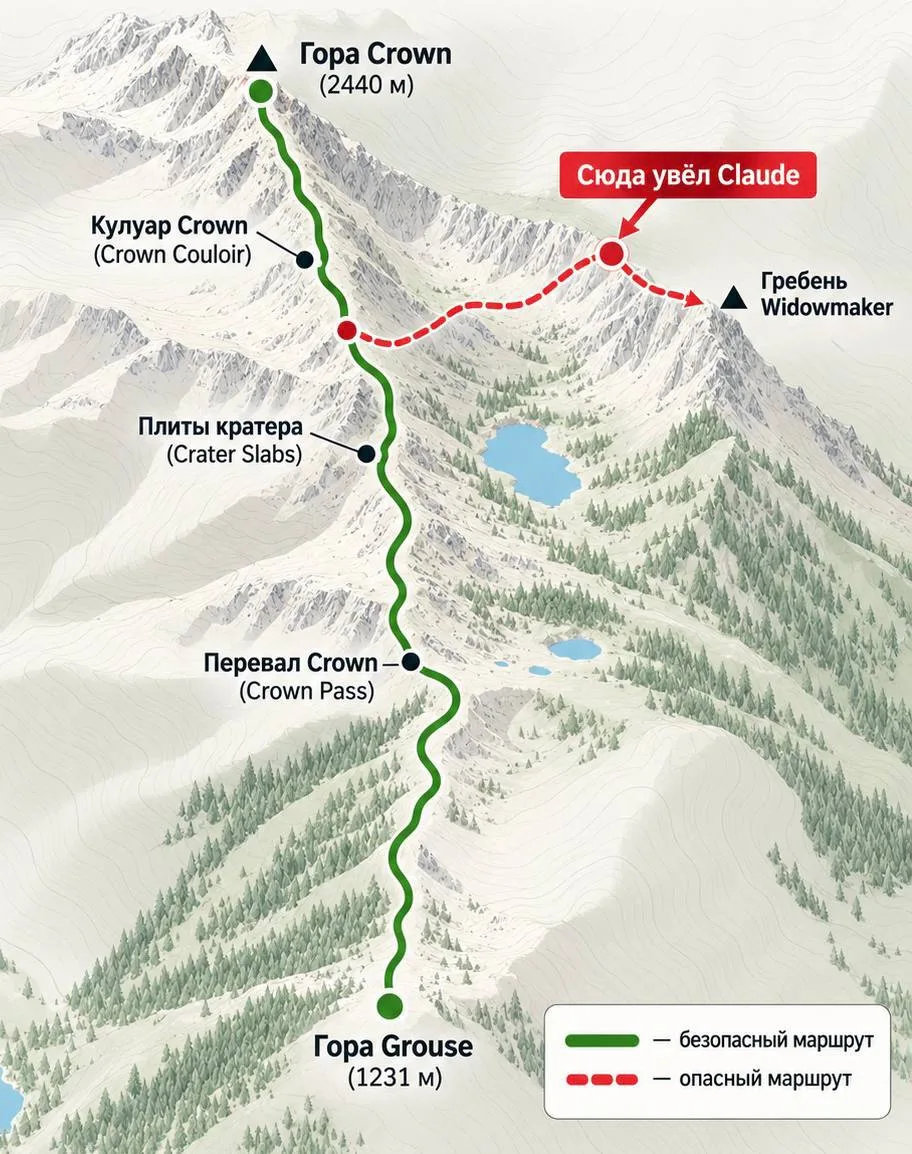 ⛰️ Подросток застрял в горах после того, как доверился маршруту от Claude.