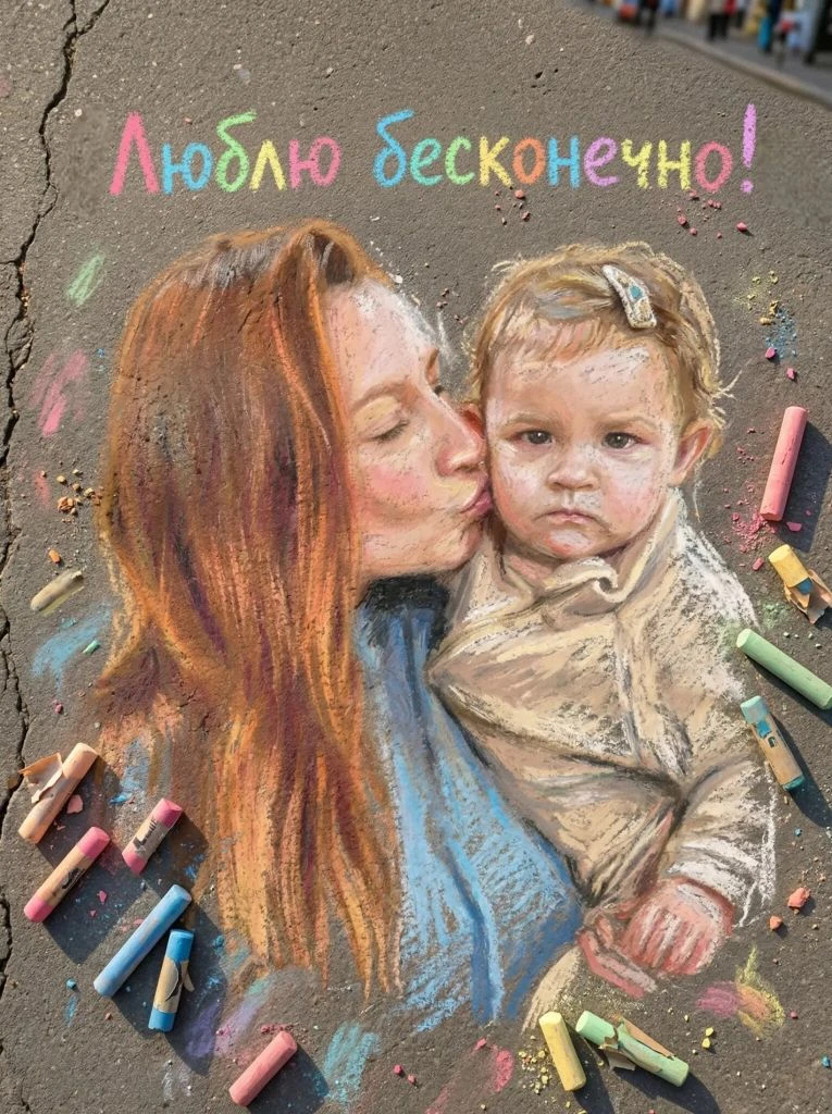 Я рисую на асфальте...  Развлекайтесь, классный промпт нашла.   Внимательно прочитайте текст! Вам ну