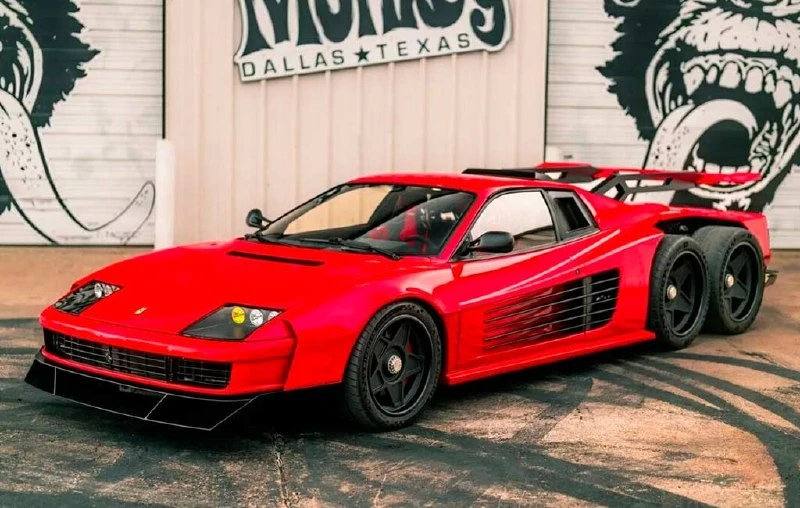 Тюнеры из Gas Monkey Garage представили шестиколесную версию суперкара Ferrari Testaros...