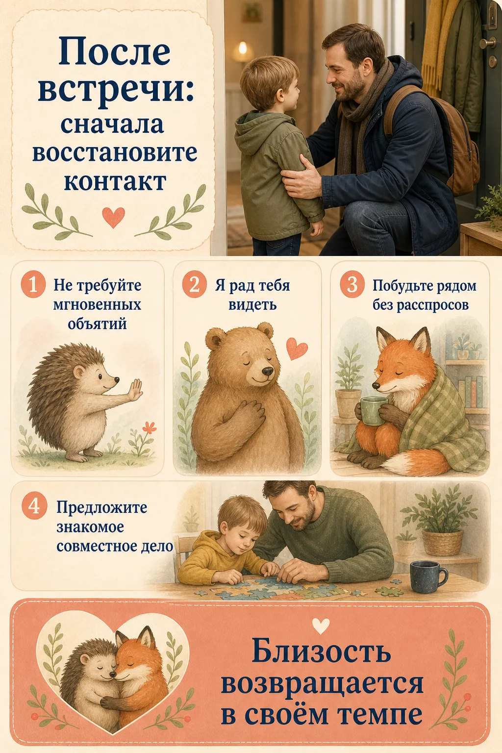 🫶 После встречи: сначала восстановите контакт