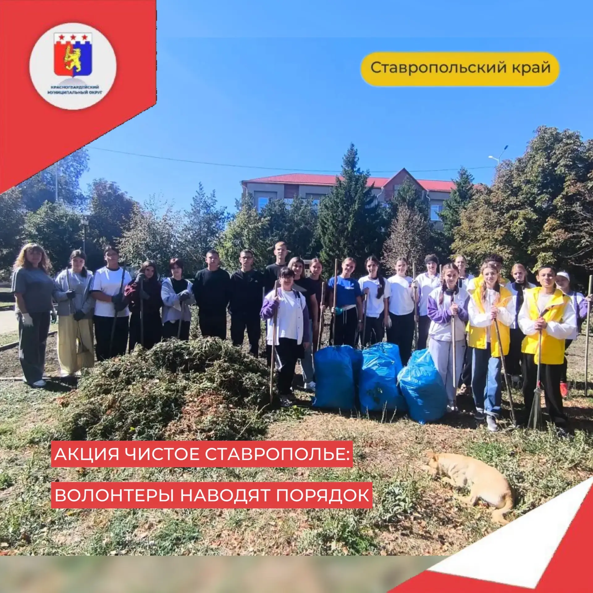 В преддверии празднования Дня Ставропольского края и Дня села Красногвардейского волонт...