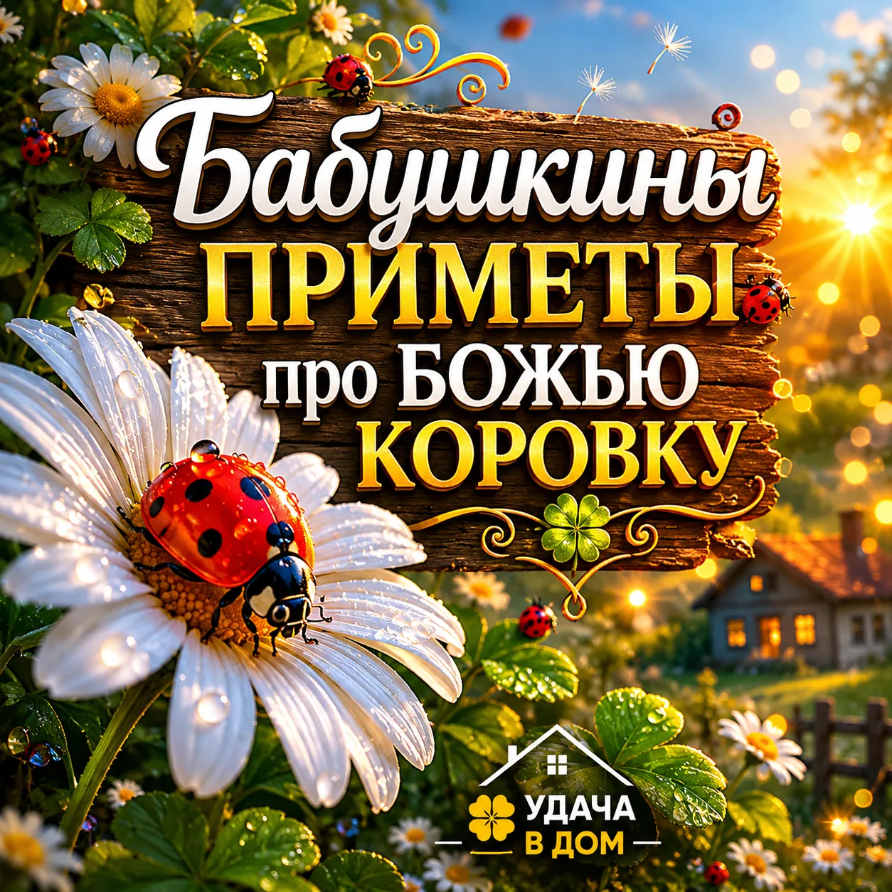🍀 Бабушкины приметы про божью коровку 🐞