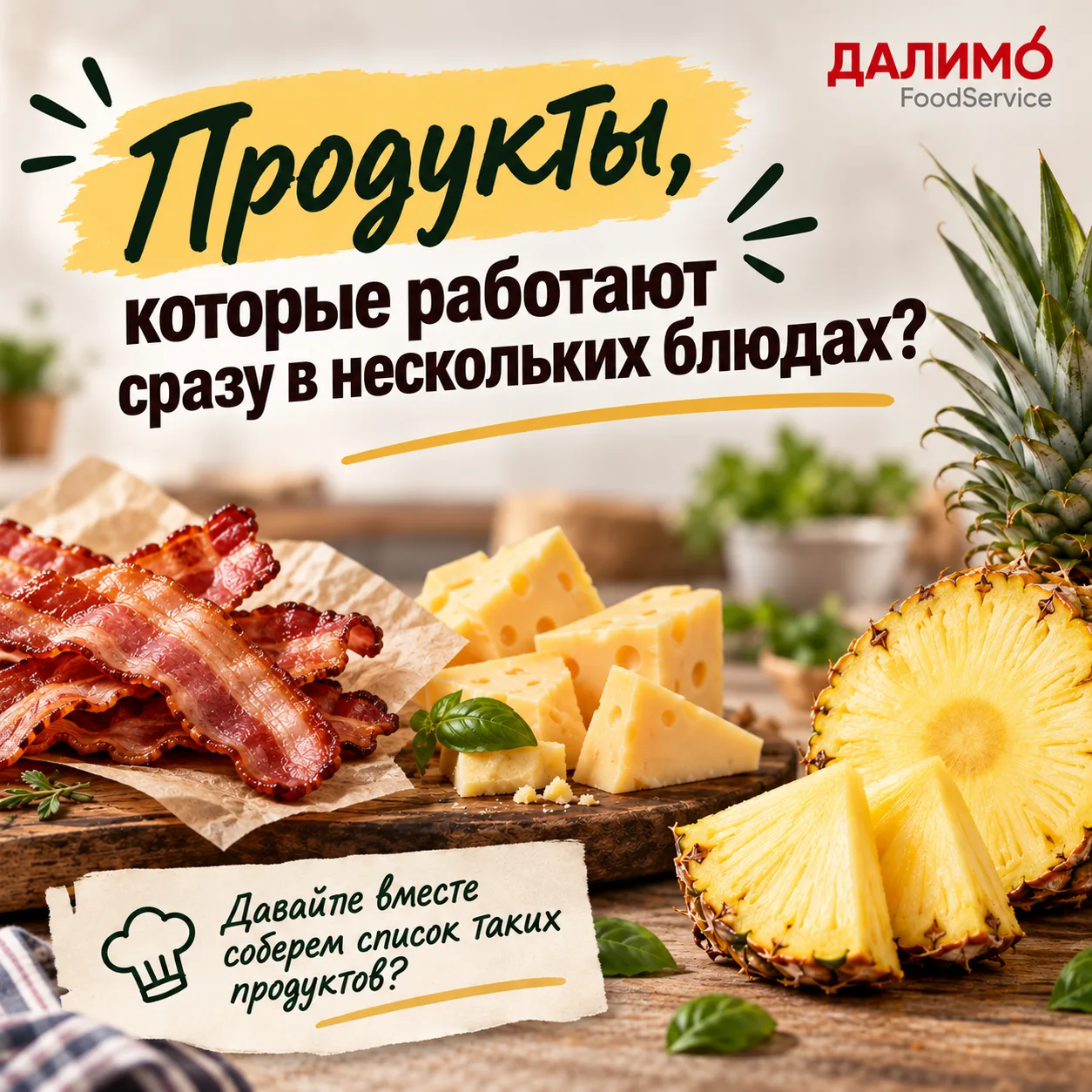 🧑‍🍳 Продукты, которые работают сразу в нескольких блюдах?