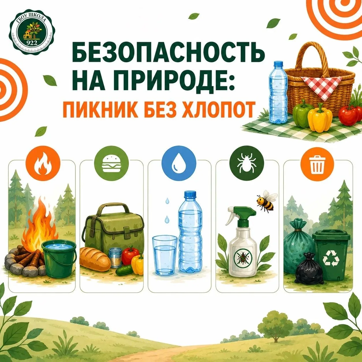 БЕЗОПАСНОСТЬ НА ПРИРОДЕ: ПИКНИК БЕЗ ХЛОПОТ

Продолжаем нашу рубрику, в которой говорим о важном прос