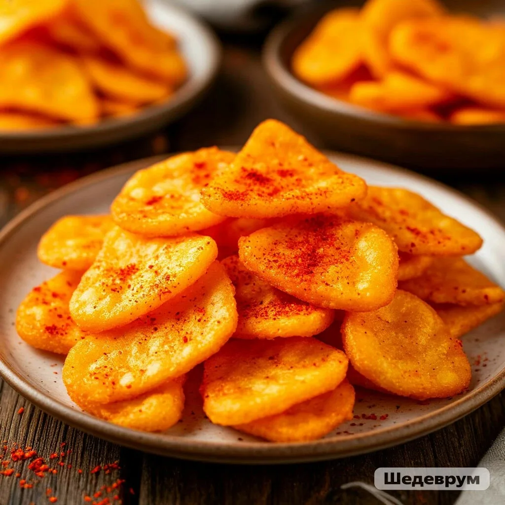 СЫРНЫЕ ЧИПСЫ С ПАПРИКОЙ — ХРУСТЯЩАЯ ЗАКУСКА! 🧀🌶️✨