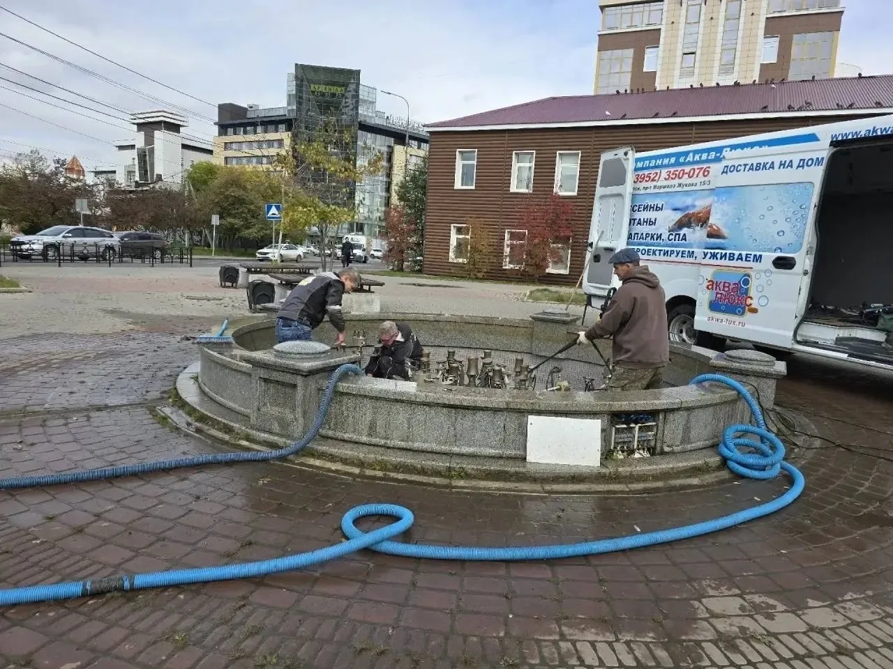 ⛲ Фонтаны Иркутска уходят в спячку — началась консервация