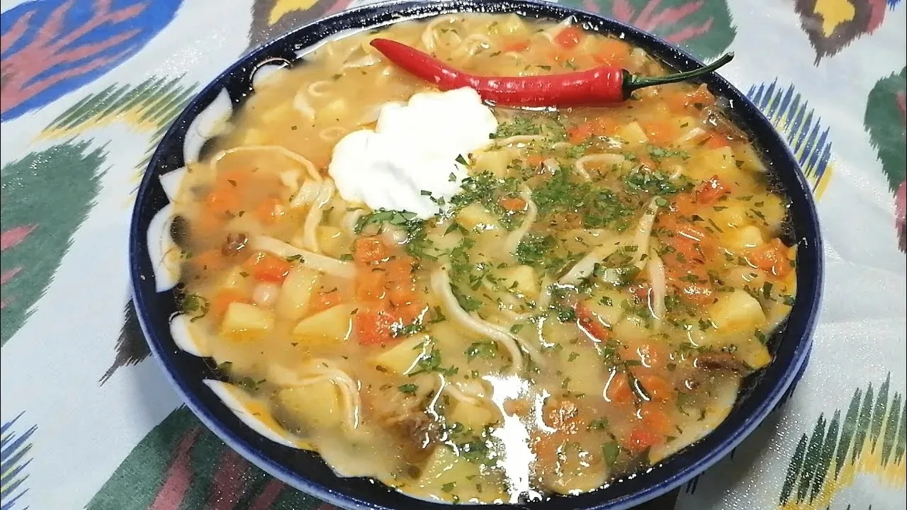 Угро – Таджикский суп-лапша с мясом