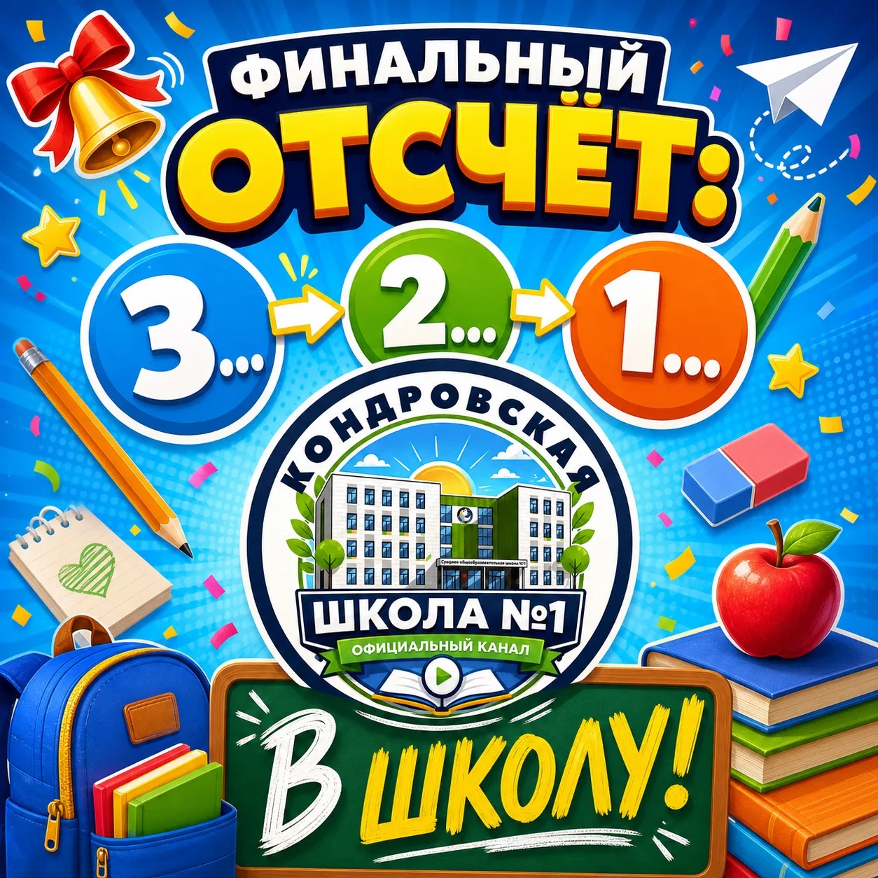 Обратный отсчет запущен: 3… 2… 1… В школу! 🚀
