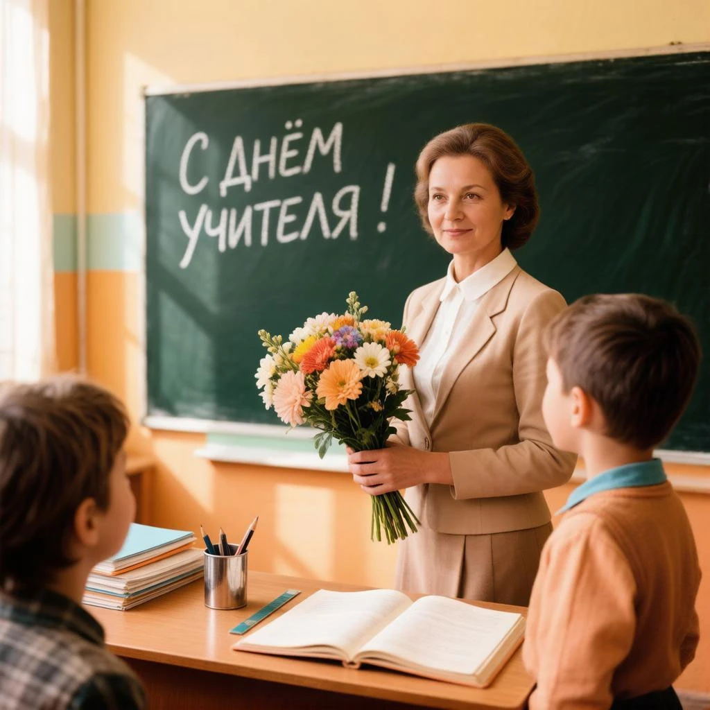 Дорогие учителя, поздравляем вас с профессиональным праздником!
