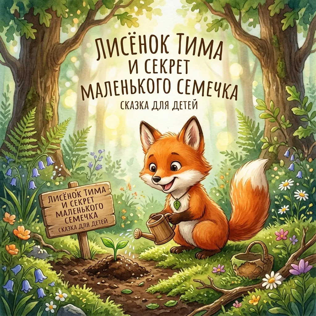 🦊🌿 Лисёнок Тима и секрет маленького семечка
