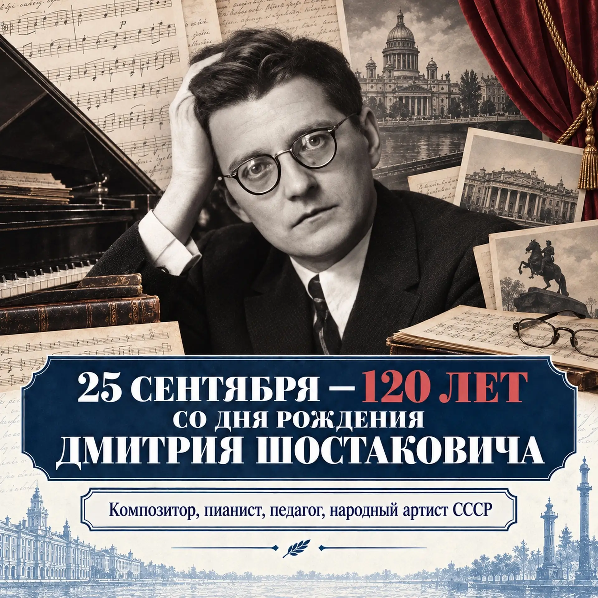 25 сентября - 120 лет со дня рождения великого российского композитора, народного артис...