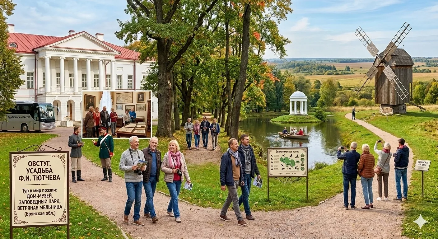 Погружение в мир Тютчевской поэзии: тур в усадьбу Овстуг 📃✍️