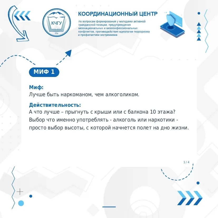Какие мифы о наркотиках до сих пор существуют - об этом в карточках, подготовленных Коо...