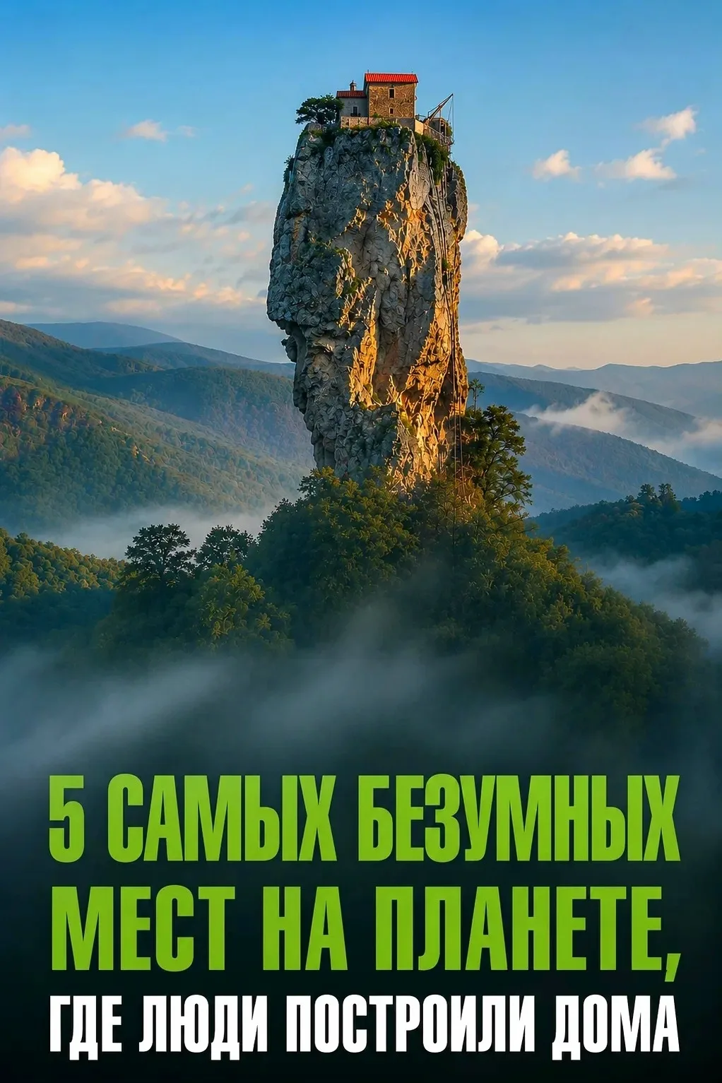 5 самых безумных мест на планете, где люди умудрились построить дома🤯