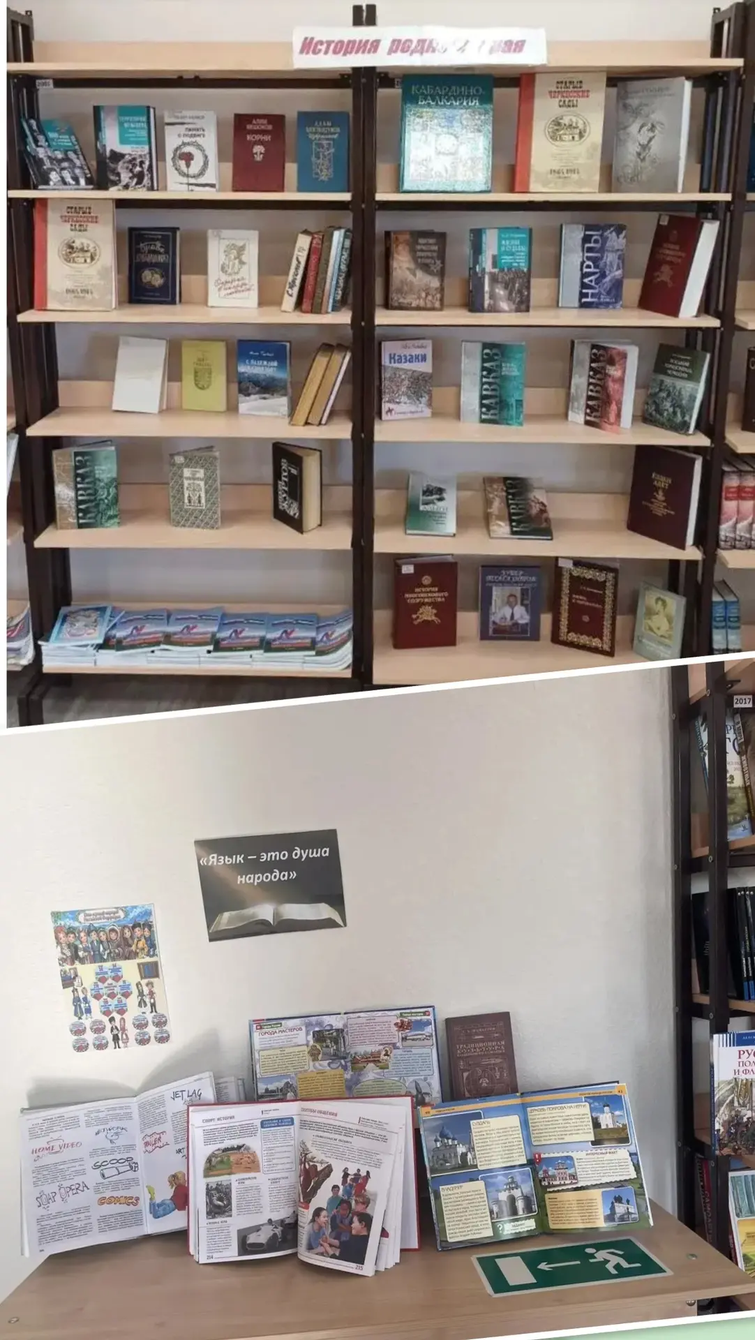 🇷🇺Книжная выставка в МКОУ «СОШ им. П. П. Грицая ст. Солдатской»
