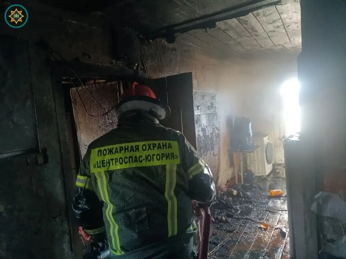 Дом спасен, пострадавших нет. Огнеборцы Центроспаса