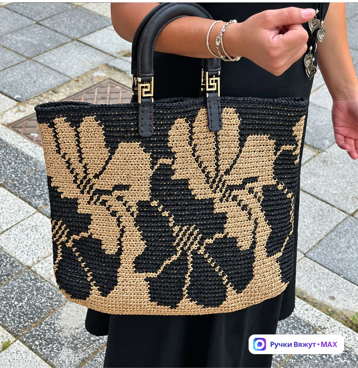 👜 Эффектная идея для вязаной сумки!