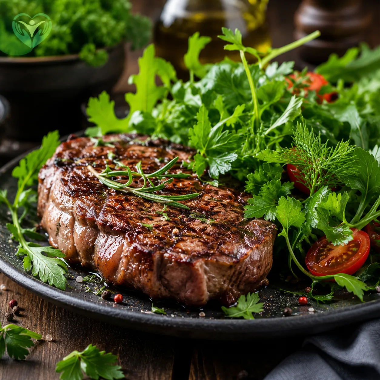 🥩🌿 Почему мясо стоит есть вместе с зеленью?

Зелень — это не просто вкусное дополнение к блюду. Он