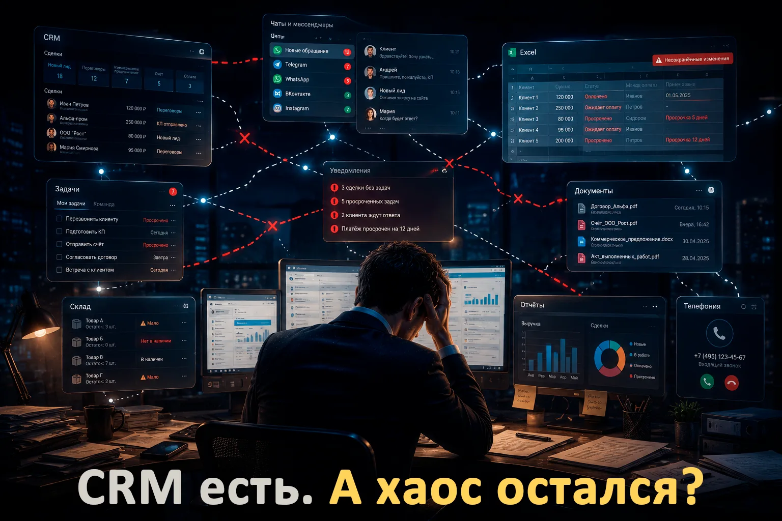 📌 CRM есть, а хаос остался? Значит, автоматизация работает только на бумаге.

У многих компаний уже