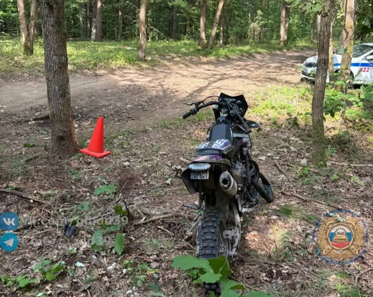 🏍️ Подросток на кроссовом мотоцикле врезался в дерево