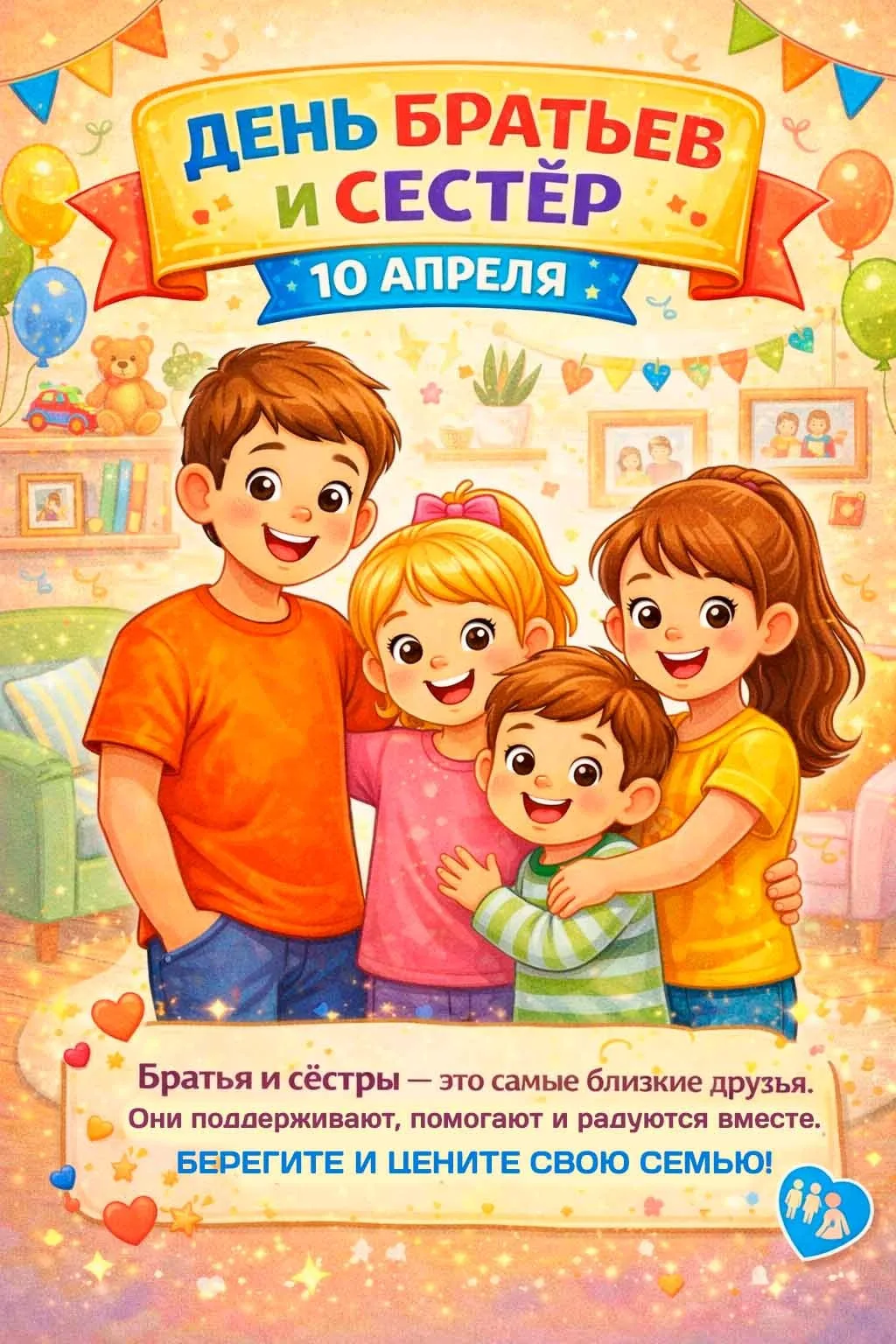 Сегодня — День братьев и сестёр! ❤️ Тот самый человек, с которым в детстве делили последнюю конфету 
