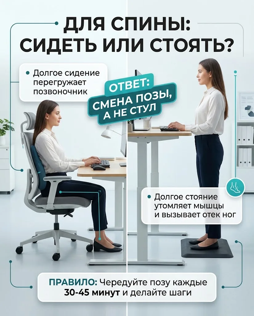 Появились столы для работы стоя — и многие решили: вот оно, спасение от боли в спине.