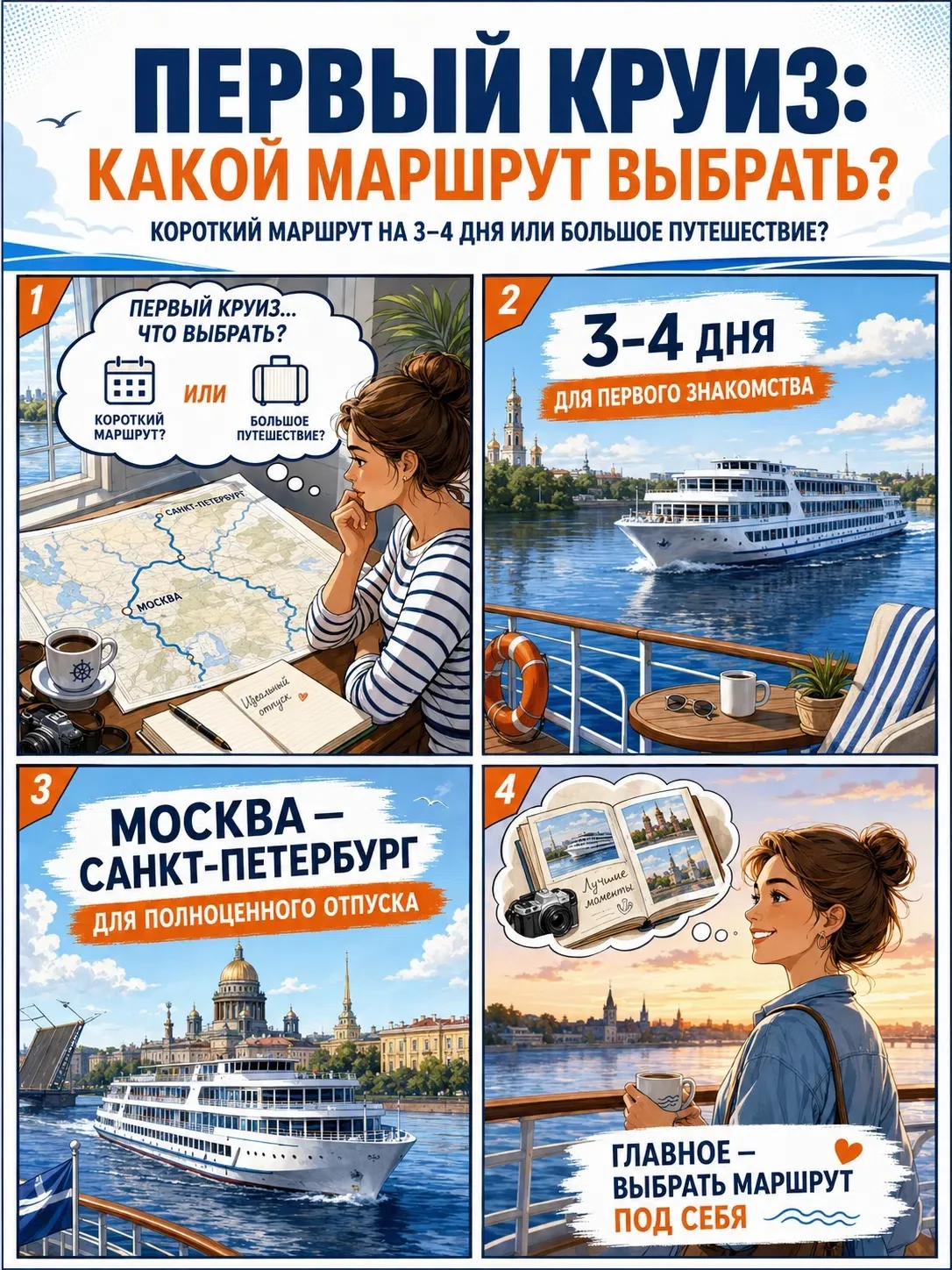 🚢 Первый круиз: 3 дня или сразу неделя?
