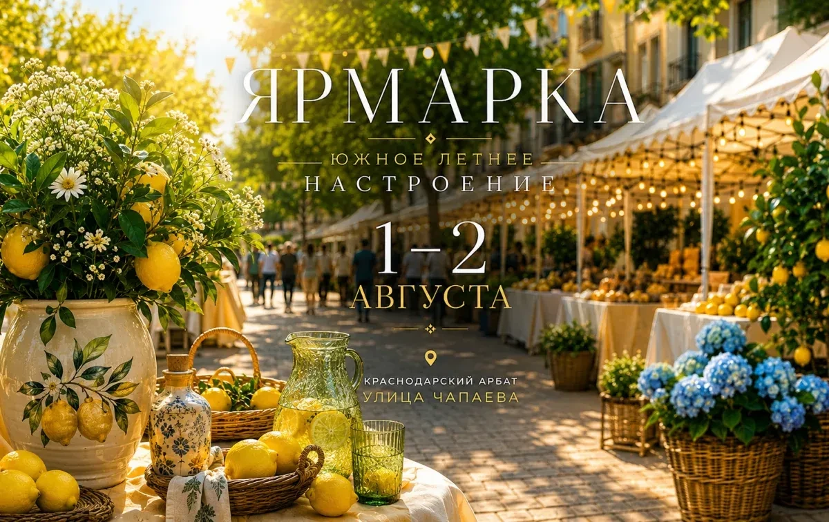 В Краснодаре пройдёт ярмарка «Южное летнее настроение»

В Краснодаре, в первые выходные августа, жит