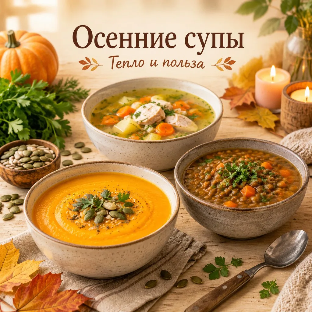 Осенние супы: что приготовить для тепла и пользы 🍲