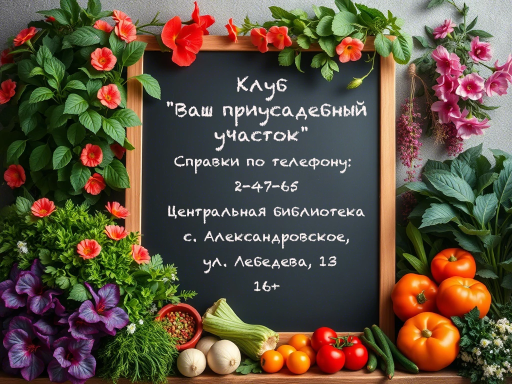 Очередное собрание клуба "Ваш приусадебный участок" !