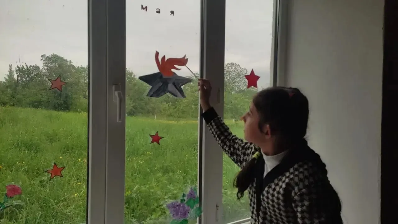 🔥Учащиеся  Мугерганской СОШ приняли активное участие в акции «Окна Победы», посвященной  81-й годов
