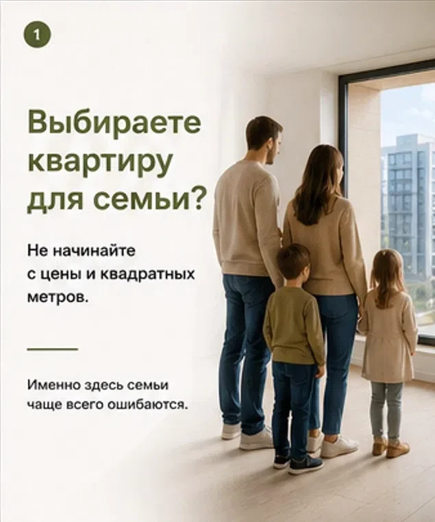 Выбираете квартиру для семьи?