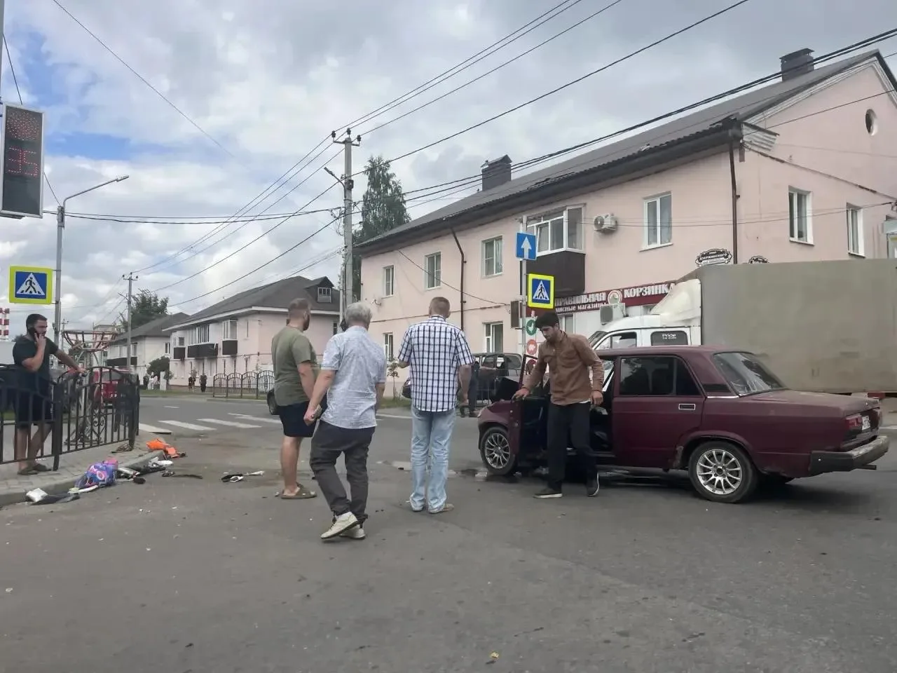 В Ливнах лихач устроил аварию на улице с односторонним движением