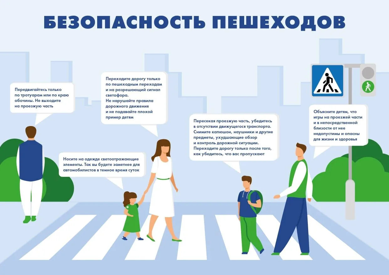 Водителям и пешеходам необходимо соблюдать основные правила, при которых риск дорожно-транспортных п