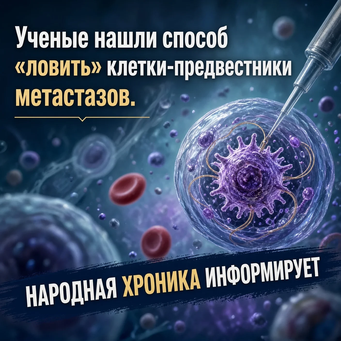 Ученые нашли способ «ловить» клетки-предвестники метастазов.