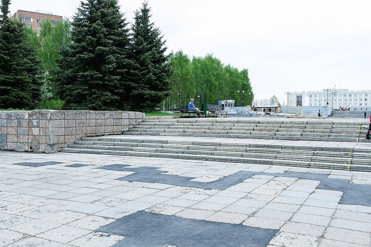 Центральная площадь до реконструкции.