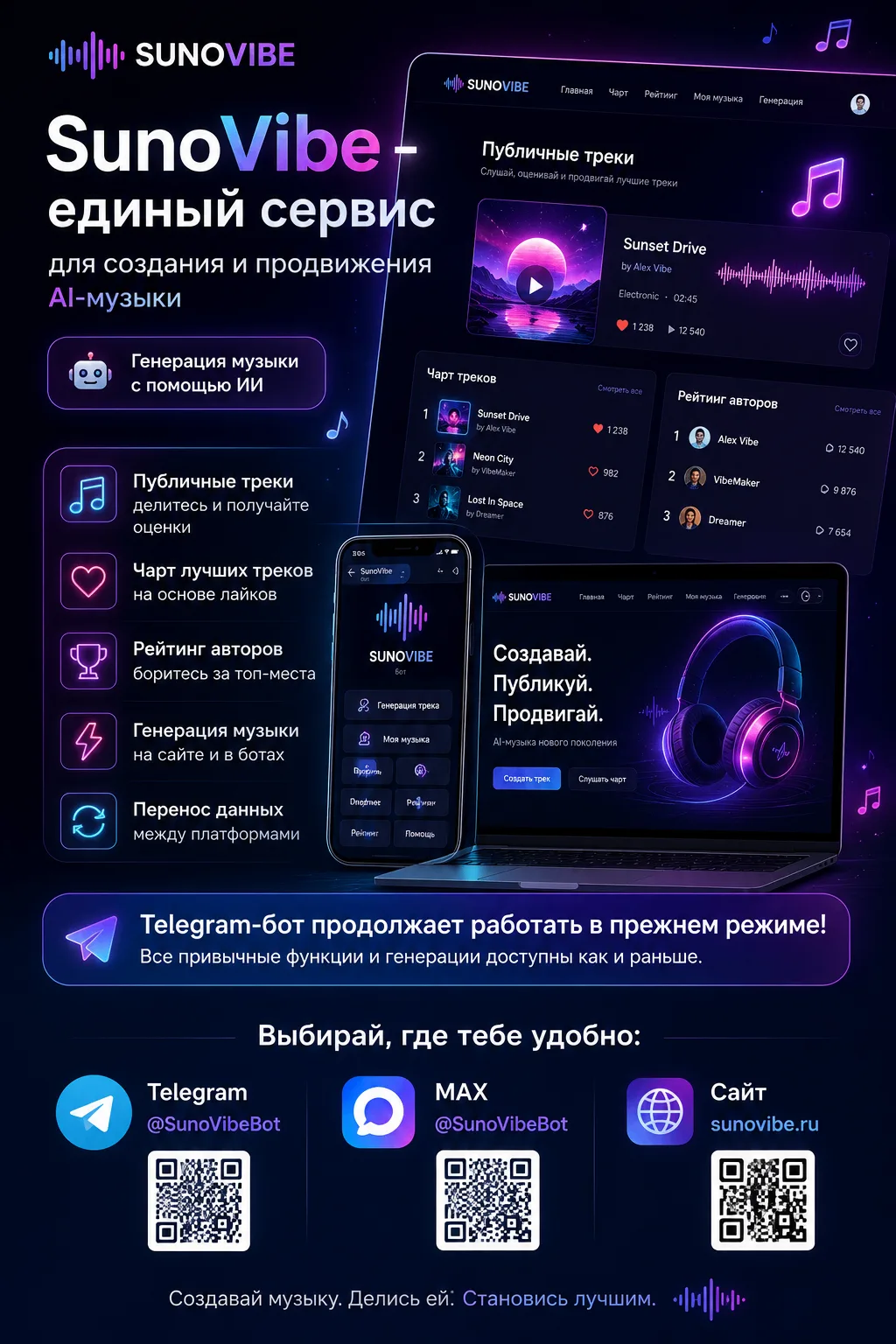 🚀 SunoVibe выходит на новый уровень!