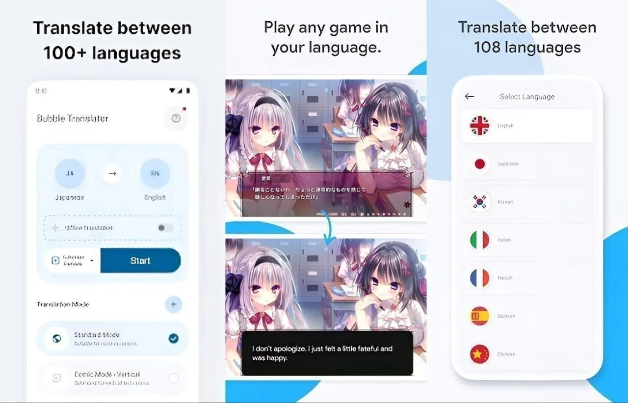 Bubble Translator — удобный переводчик, работающий поверх других приложений. Позволяет ...