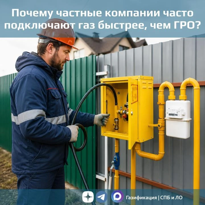 Почему частные компании часто подключают газ быстрее, чем ГРО?