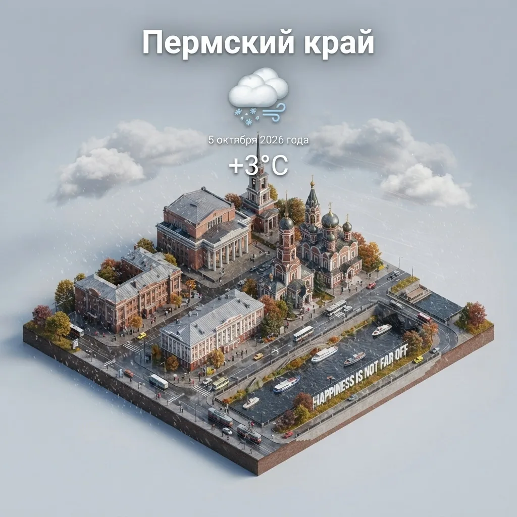 🌨️🥶 5 октября в Пермском крае ожидается мокрый снег и ночные морозы