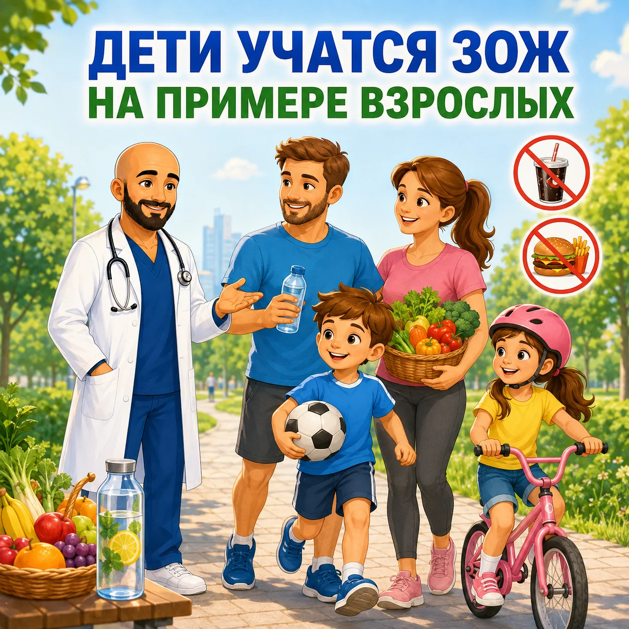 🍎 Здоровый образ жизни у детей начинается с семьи