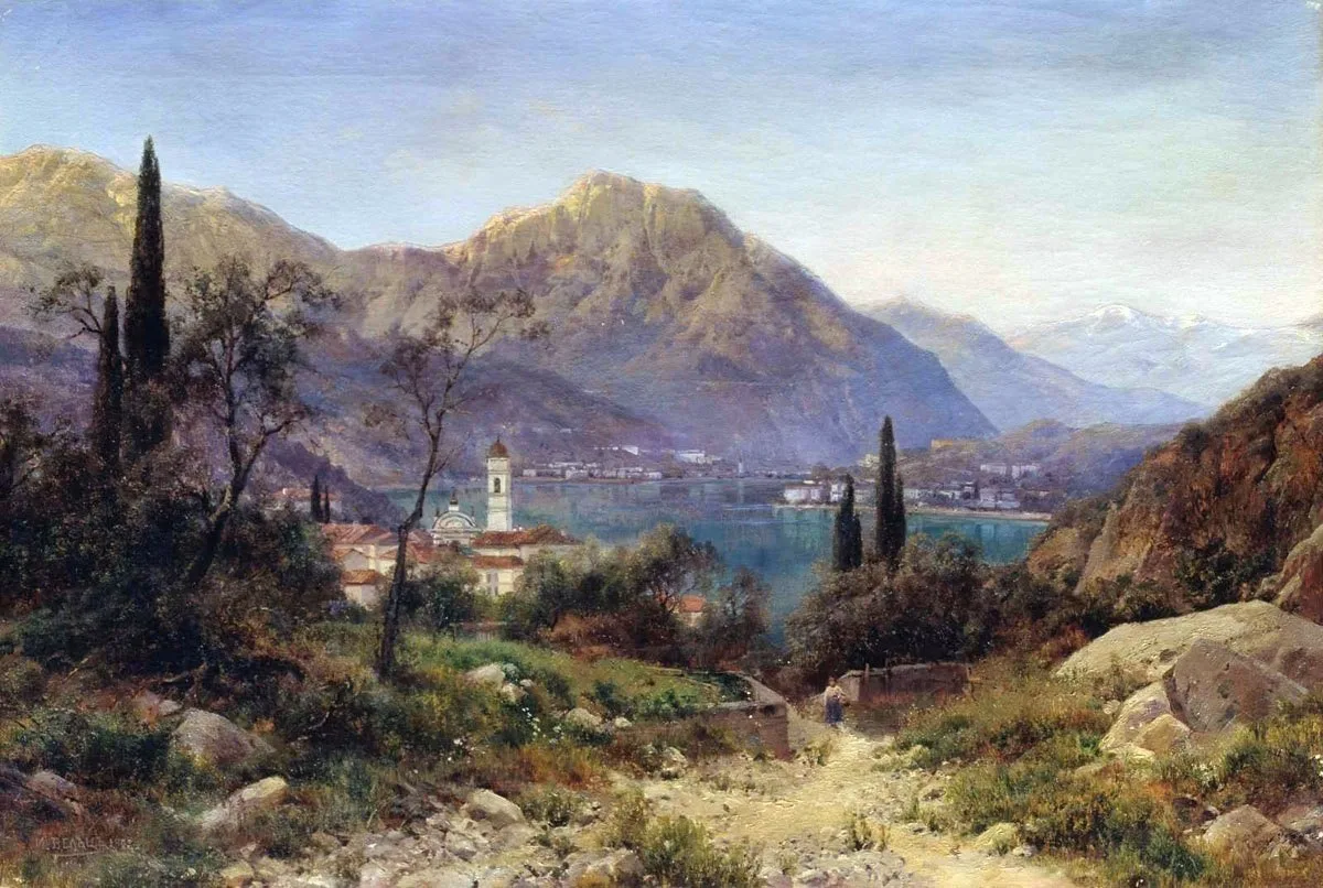 "Вид Северной Италии", 1902
Холст, масло. 88 х 58 см

Вельц Иван Августович 
(1866-1926)

В центре и
