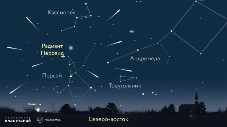 В небе над Петербургом можно наблюдать знаменитый метеорный поток Персеиды