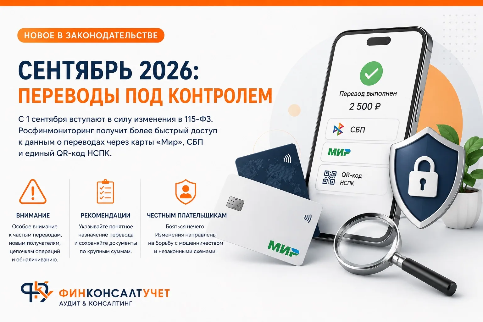 💳 С 1 сентября вступают в силу изменения по контролю денежных переводов. Разбираемся, ...